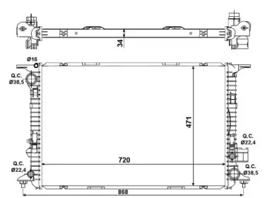 WILMINK GROUP wg1723390 -  Радиатор, охлаждение двигателя